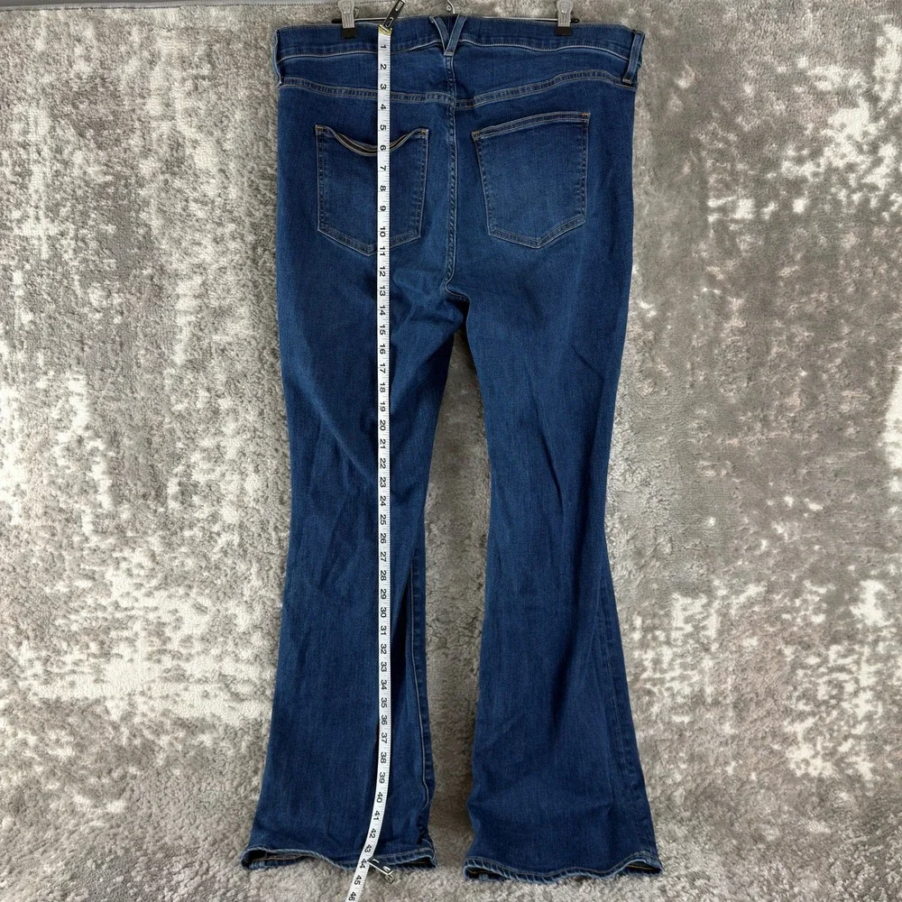 Veronica Beard Plus Sz 18 High Rise Flare Stretch Denim Jeans Blue Full Length - Picture 2 of 12